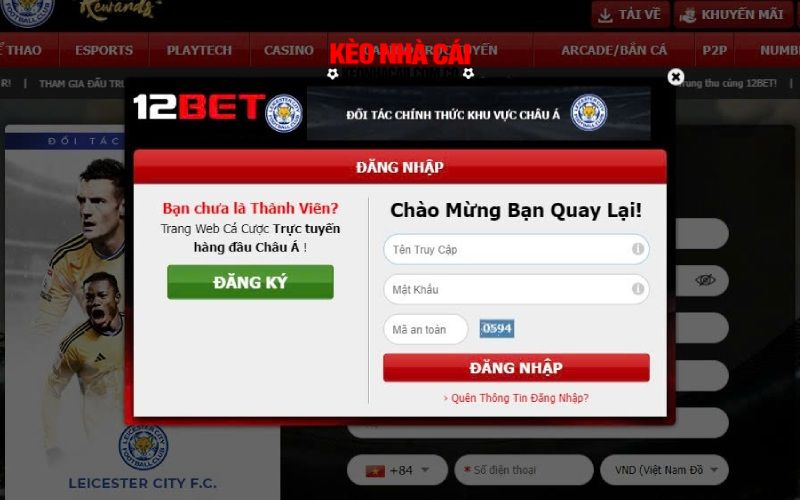 Cách đăng nhập 12BET nhanh